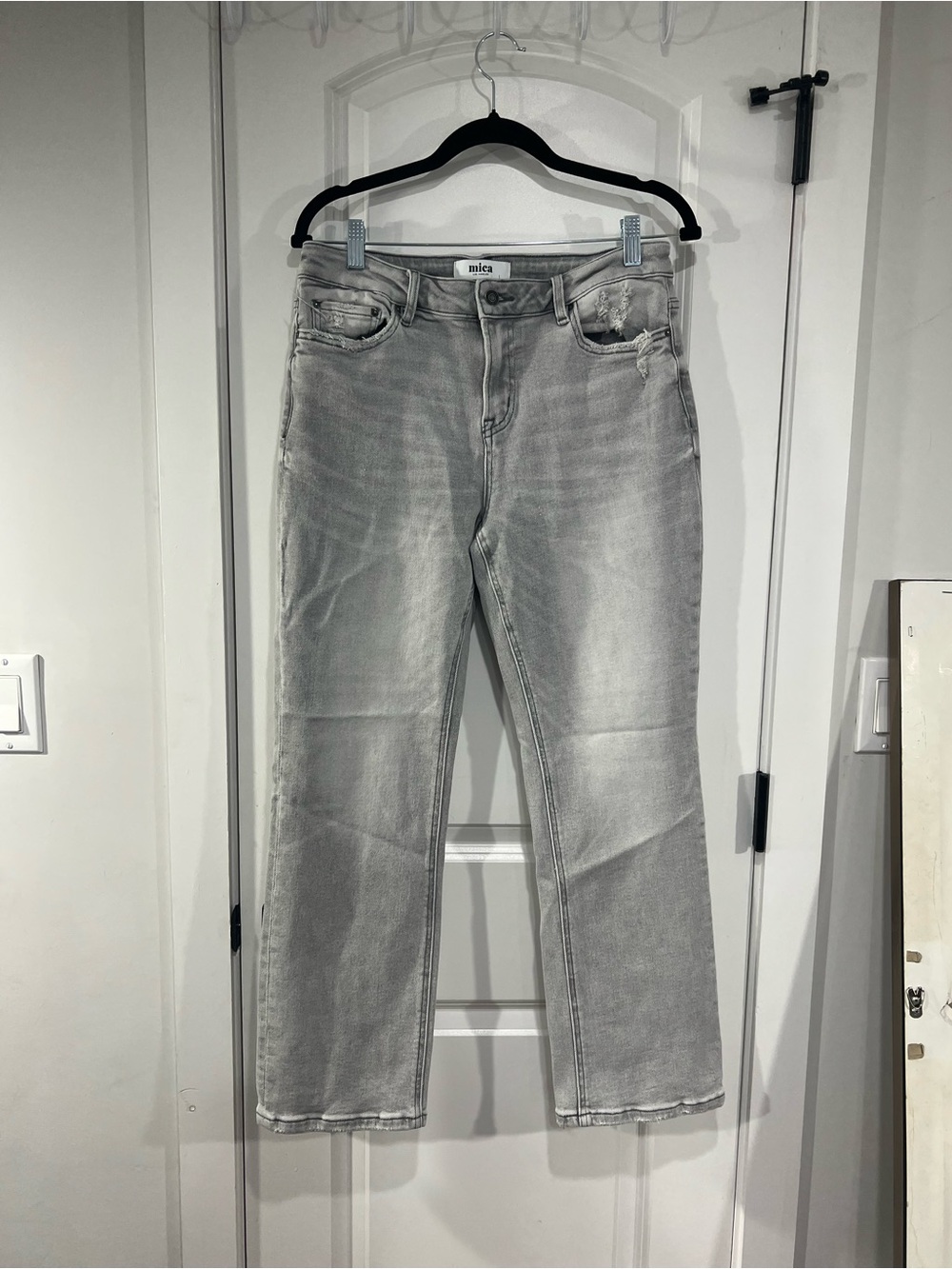 mica Women's Light Gray Straight-Leg Jeans